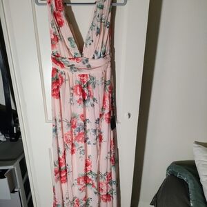 NWT- Garden Meandering Blush Floral Print Maxi Dress Size- Small